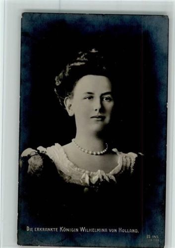 1907 Nr. 145 Die erkrankte Königin Wilhelmina von Holland AK