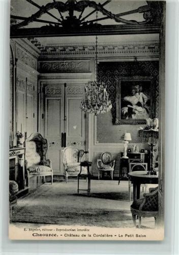 10210 Chaource - Chateau de la Cordeliere - Interieur - Le Petit Salon , gute Erhaltung