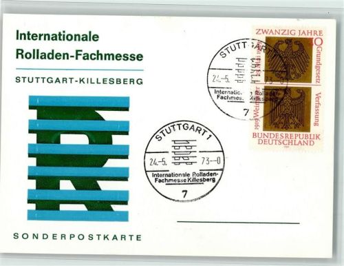 Stuttgart Ganzsache - Sonderpostkarte - Rolladen Fachmesse Killesberg 1973