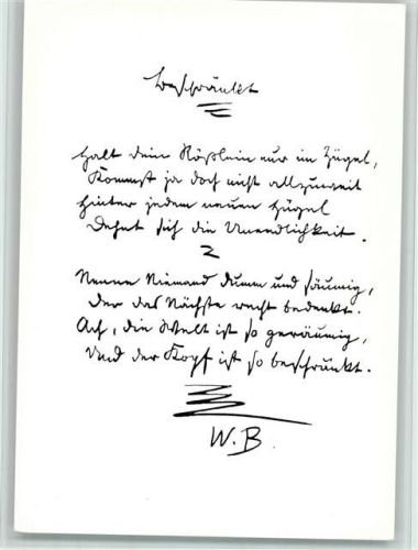 Faksimile Handschrift aus "Zu guter letzt" , gute Erhaltung AK