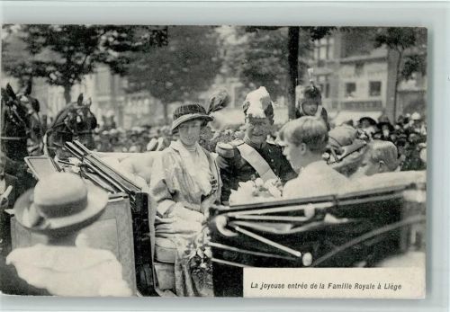 1933 Familie Royale a Liege in der Kutsche, gute Erhaltung AK