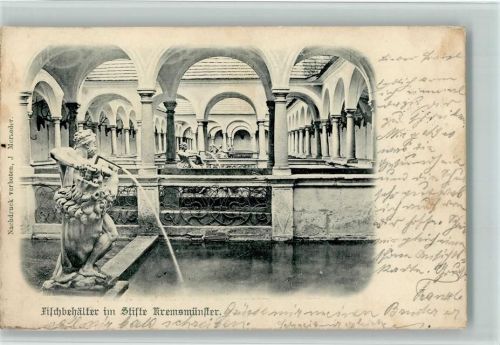 Kremsmünster 1899 Fischbehälter AK Brunnen