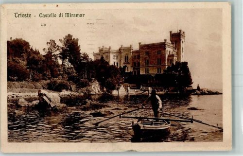 Trieste / Triest / Trst Castello di Miramar Ruderboot