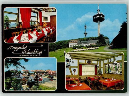 Hoherodskopf Berggasthof Hoherodskopf Innenansicht Sendetürme