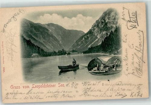 Eisenerz 1898 Leopoldsteiner See und Schloss