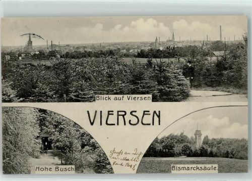 Viersen 1910 Hohe Busch Bismarcksäule