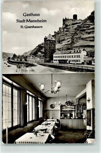 St. Goarshausen Gasthaus Stadt Mannheim Gaststube