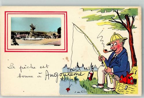 Angouleme 1958 La peche - Angeln AK