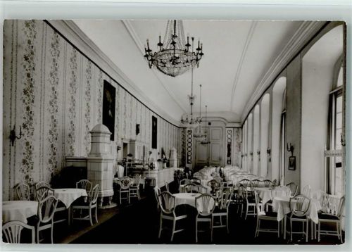 Schwetzingen Theater-Restaurant Gasthaus Schloßcafé im Stadtgarten Kronleuchter