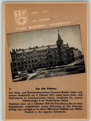Rixdorf Altes Rathaus Chronik
