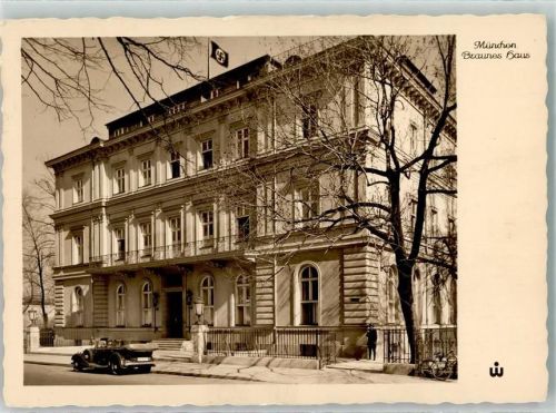 München Braunes Haus Parteizentrale der NSDAP Oldtimer Feldpost WK II Ers. Abtl. für motorisierte Aufklärung Fotograf Fritz Witzig Nr. 66