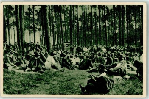 100 Jahre - Illegale Jugendversammlung im Walde während des Krieges WK I Arbeiterbewegung