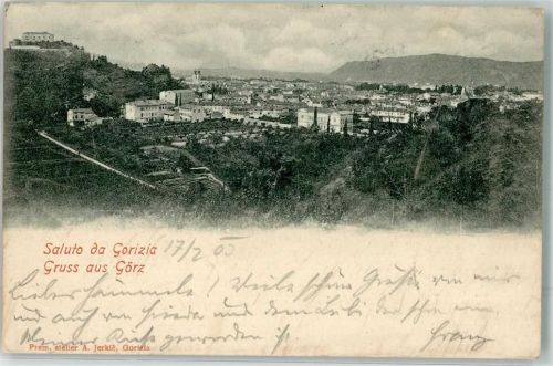 Gorizia 1903 mit Burg und Cattedrale dei Santi Ilario e Tazia