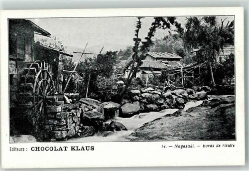 Nagasaki Werbe AK Bords de riviere Chocolat Klaus
