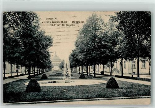 Wedding 1925 Virchow-Krankenhaus Hauptallee mit Kapelle