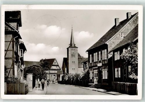 Kreiensen Wilhelmstraße mit Rathaus und Kirche