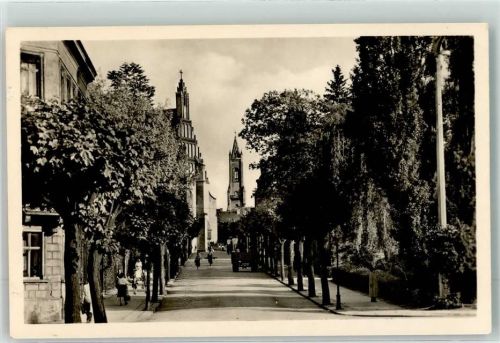 Kamenz 1957 Poststraße Klosterkirche St. Annen Rathausturm