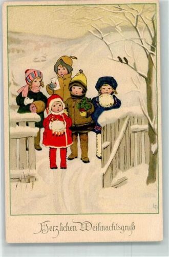 1939 Meissner u. Buch Serie 2648 Weihnachten Kinder Muff Kleeblatt Brief
