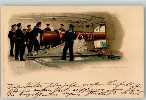 1899 Exercieren am Geschütz Meissner u. Buch Serie 1000