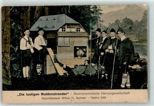 Wilkau-Haßlau Die lustigen Muldenstrander Herrengesellschaft in Tracht