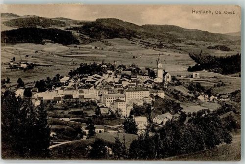 Haslach 1923 mit Pfarrkirche Haslach