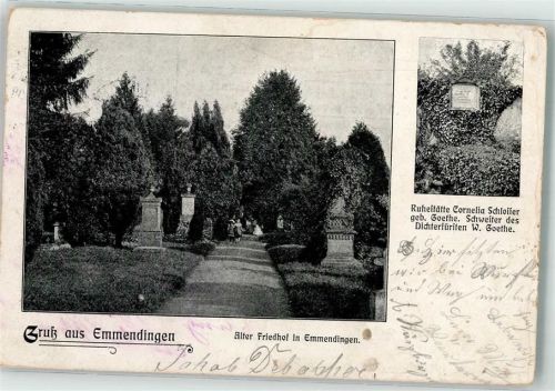 Emmendingen Denkmal C.Schlosser Geb. Goethe Friedhof