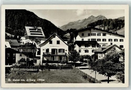St. Anton 1935 Gasthaus Schwarzer Adler Pension Albert Murr