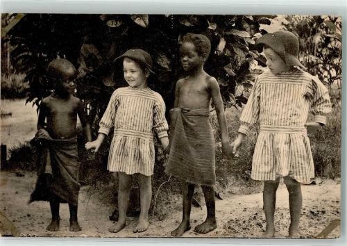 Kongo Enfants missionnaires et enfants Pahouins Kinder