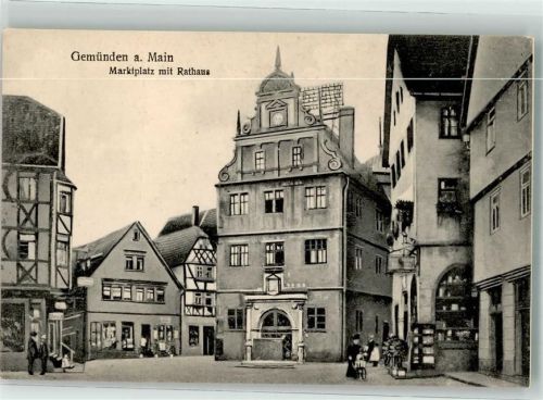 97737 W8780 Gemünden a. Main - Marktplatz Rathaus