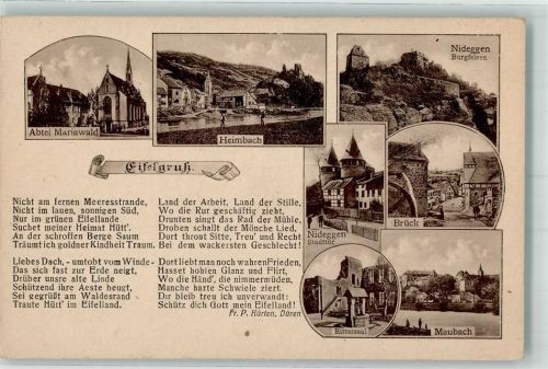 Nideggen Abtei Mariawald Burg Eifelgruß Gedicht