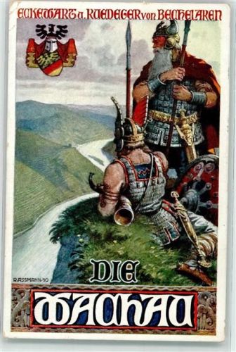 1911 sign.Assmann Edewart und Ruedeger von Bechelaren Wappen Verlag Des Vereines Südmark Künstlerkarte