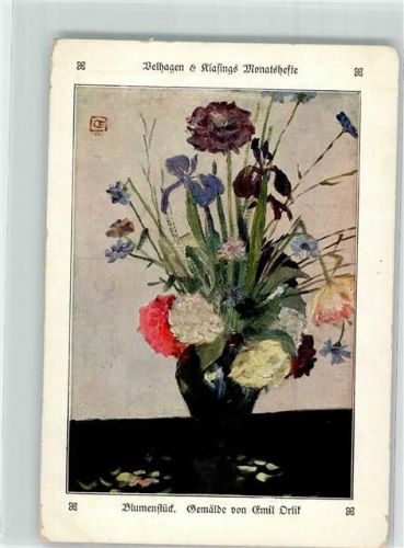 Blümenstück Vase Gemälde von Emil Orlik