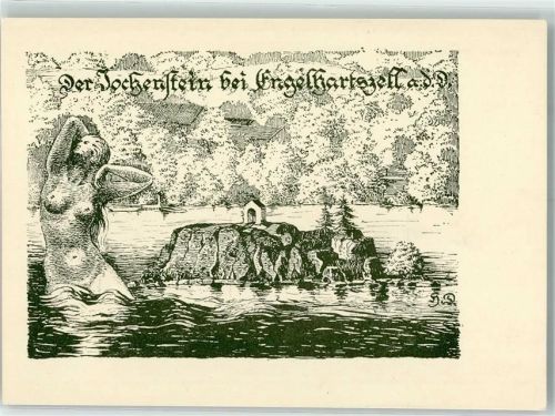 Engelhartszell Jockenstein Nixe Sagen und Geschichte Nr. 9 sign. Doblmayer, H.
