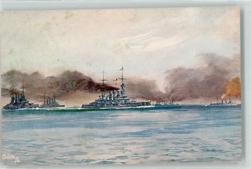 Linienschiff S.M.S.Hannover Tucks Oilette Serie Kriegsschiffe Nr.876