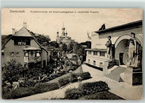 Darmstadt 1915 Künstlerkolonie Ernst Ludwighaus Russ. Kapelle