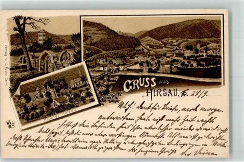 Hirsau 1904 Kloster Lithographie