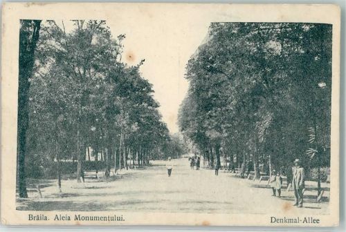 Braila 1917 - Denkmal Allee