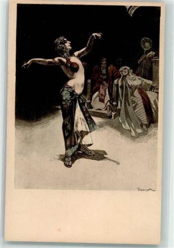 Simplicissimus Serie V Nr. 7 Bauchtanz Erotik Reznicek, F. von Künstlersteindruck