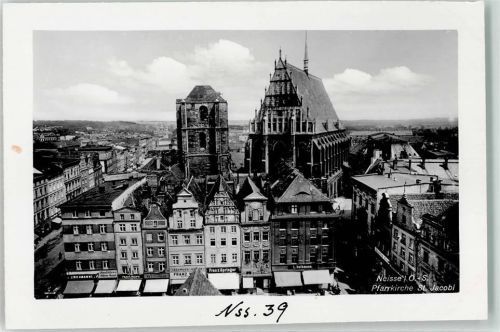Neisse Nysa FOTO KEINE AK Pfarrkirche St. Jakobus mit Glockenturm