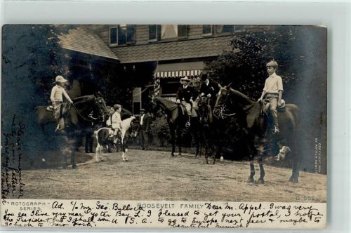 1906 Roosevelt Family vor dem Ausritt Stempel : Bayville