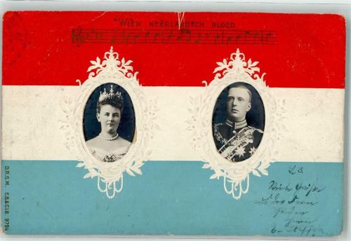 1903 Portraits der Königin Wilhelmina und von Prinz Hendrik vor den Niederländischen Farben E.B. & C.i.B. 9794
