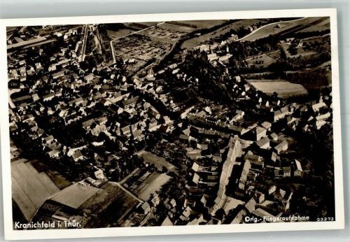 Kranichfeld 1938 Fliegeraufnahme Strähle