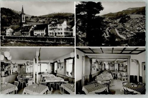 76599 W7566 Weisenbach , Murgtal Foto AK Gasthaus und Bäckerei zum Hirsch