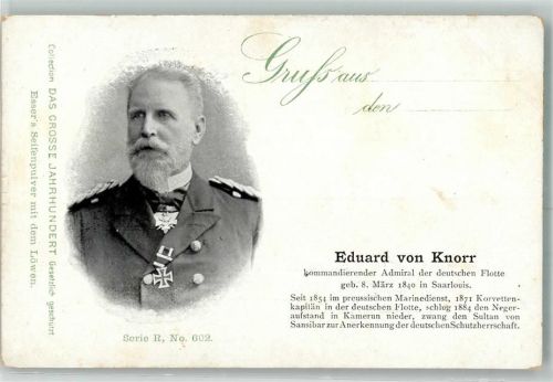 Eduard von Knorr Orden Das Grosse Jahrhundert Serie R Nr. 602 Admiral 1900