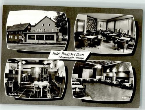 35075 W3554 Gladenbach - Hotel Deutsches Haus Kegelbahn