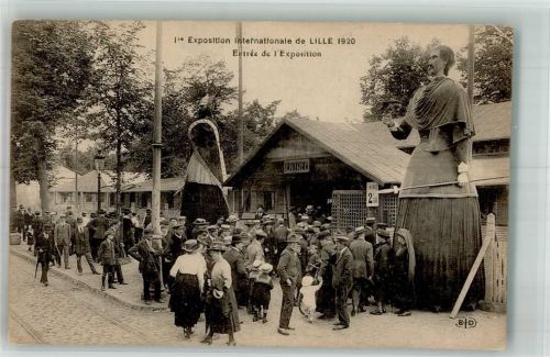Lille Ausstellung 1920 Eingang Figuren