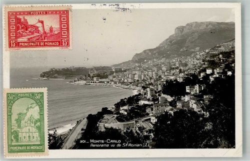 Monte Carlo 1934 St. Roman Briefmarke bildseitig