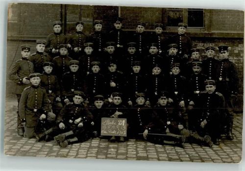 Köln Riehl 503 1916 Gruppenfoto Soldaten Ort lt. Stempel WK I.