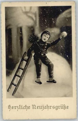 Neujahr - Schneeball - ca 1936 AK