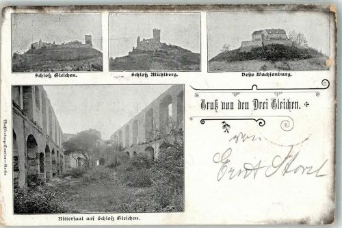 Wandersleben 1899 Drei Gleiche Schloss GleichenMühlberg Veste Wachtenburg